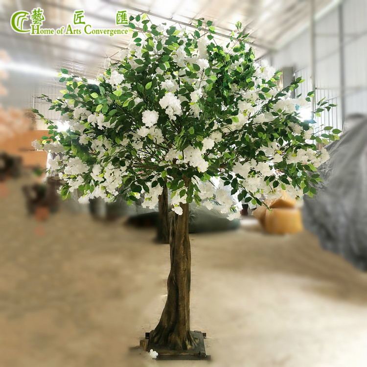 Quality Handcrafted Giant White Fake floral Tree